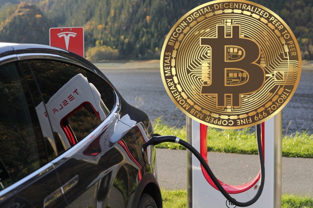 how much bitcoin to buy tesla